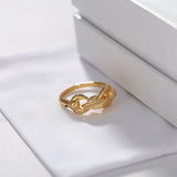 925 Sterling Silver Interlocking Link Ring - floysun