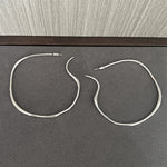 925 Sterling Silver Irregular Simple Large Hoop Earrings - floysun