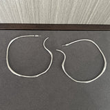 925 Sterling Silver Irregular Simple Large Hoop Earrings - floysun