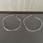 925 Sterling Silver Irregular Simple Large Hoop Earrings - floysun