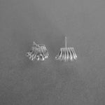 925 Sterling Silver Layered Round Shell Line Earrings - floysun
