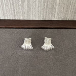 925 Sterling Silver Layered Round Shell Line Earrings - floysun