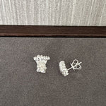 925 Sterling Silver Layered Round Shell Line Earrings - floysun