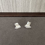925 Sterling Silver Layered Round Shell Line Earrings - floysun
