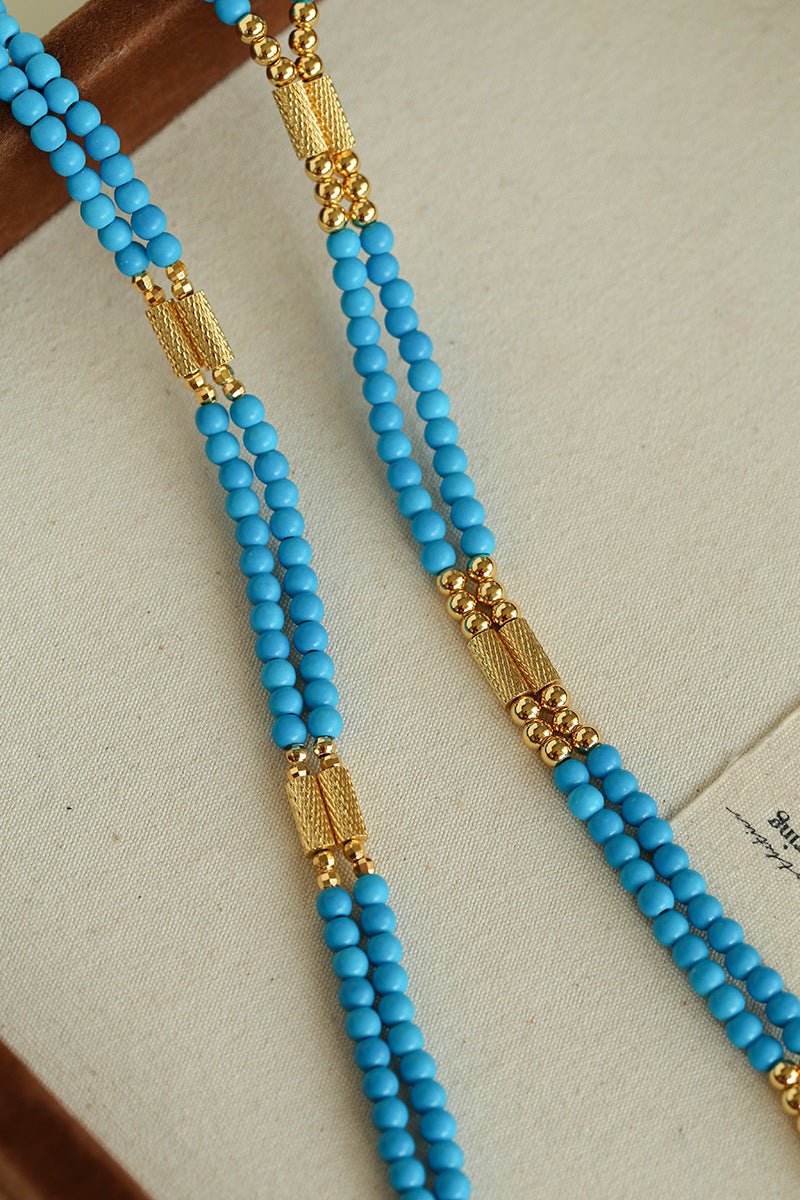 925 Sterling Silver Magnetic Turquoise Convertible Necklace & Bracelet - floysun