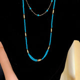 925 Sterling Silver Magnetic Turquoise Convertible Necklace & Bracelet - floysun
