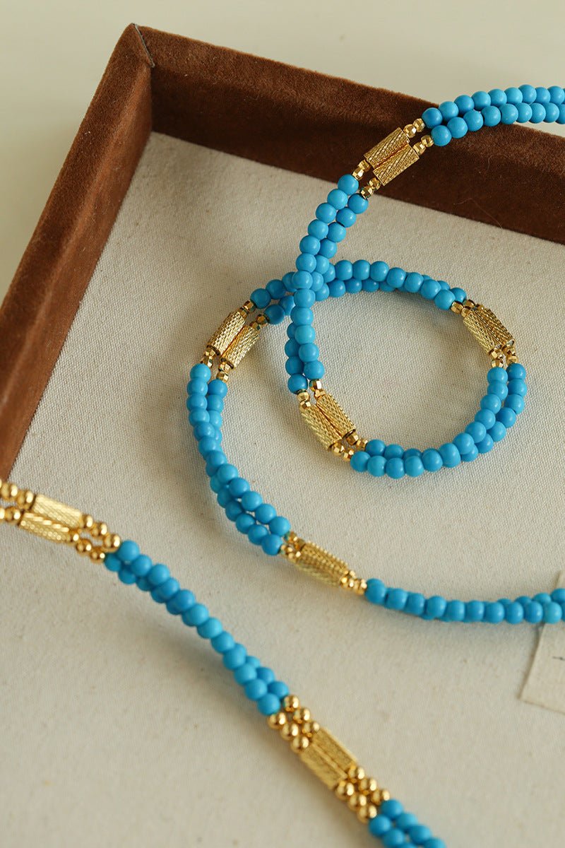 925 Sterling Silver Magnetic Turquoise Convertible Necklace & Bracelet - floysun