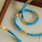 925 Sterling Silver Magnetic Turquoise Convertible Necklace & Bracelet - floysun