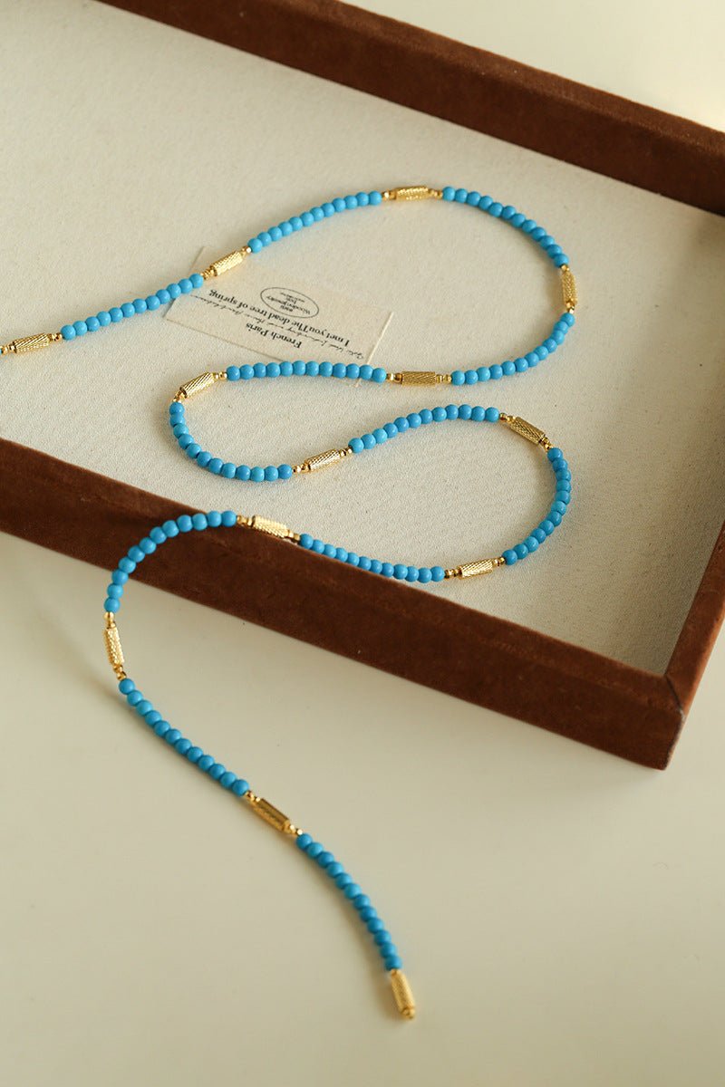 925 Sterling Silver Magnetic Turquoise Convertible Necklace & Bracelet - floysun