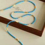 925 Sterling Silver Magnetic Turquoise Convertible Necklace & Bracelet - floysun