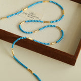 925 Sterling Silver Magnetic Turquoise Convertible Necklace & Bracelet - floysun