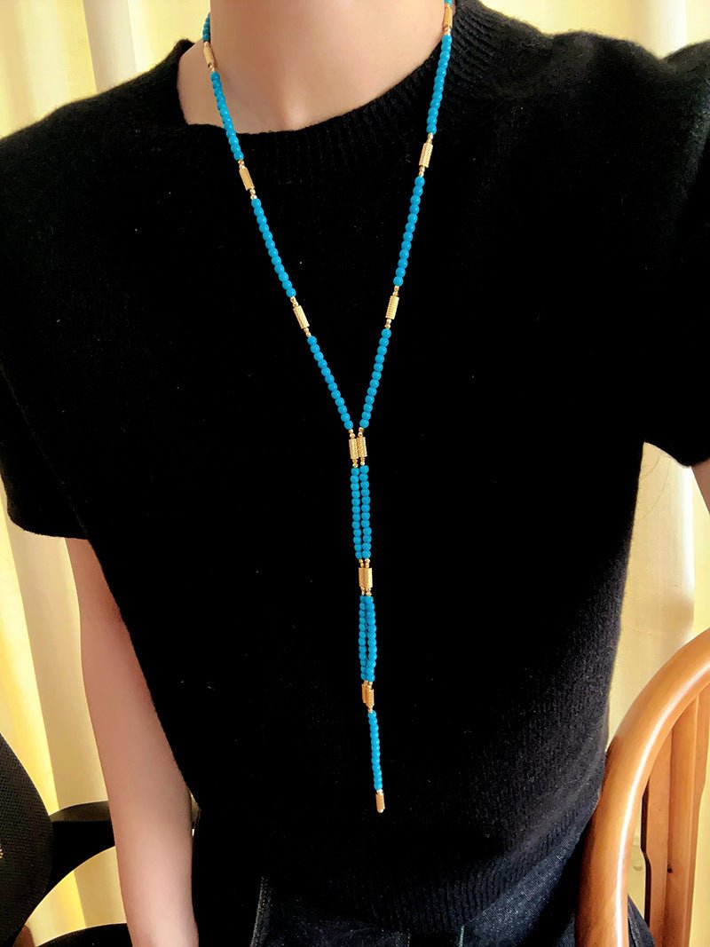 925 Sterling Silver Magnetic Turquoise Convertible Necklace & Bracelet - floysun