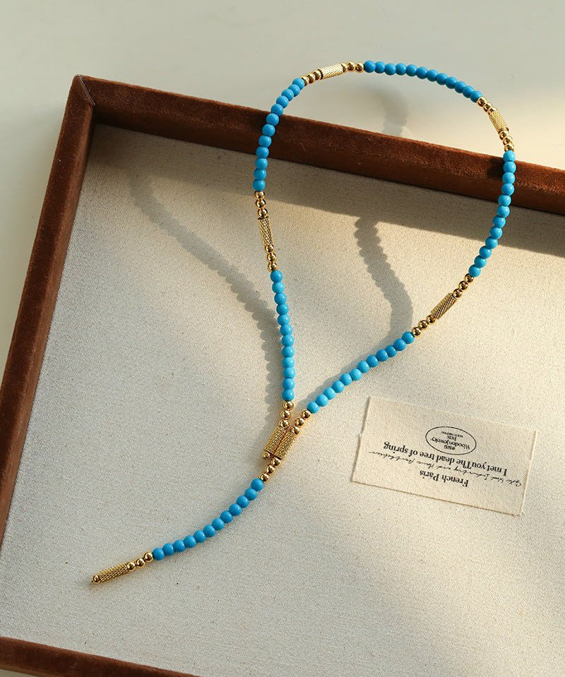 925 Sterling Silver Magnetic Turquoise Convertible Necklace & Bracelet - floysun