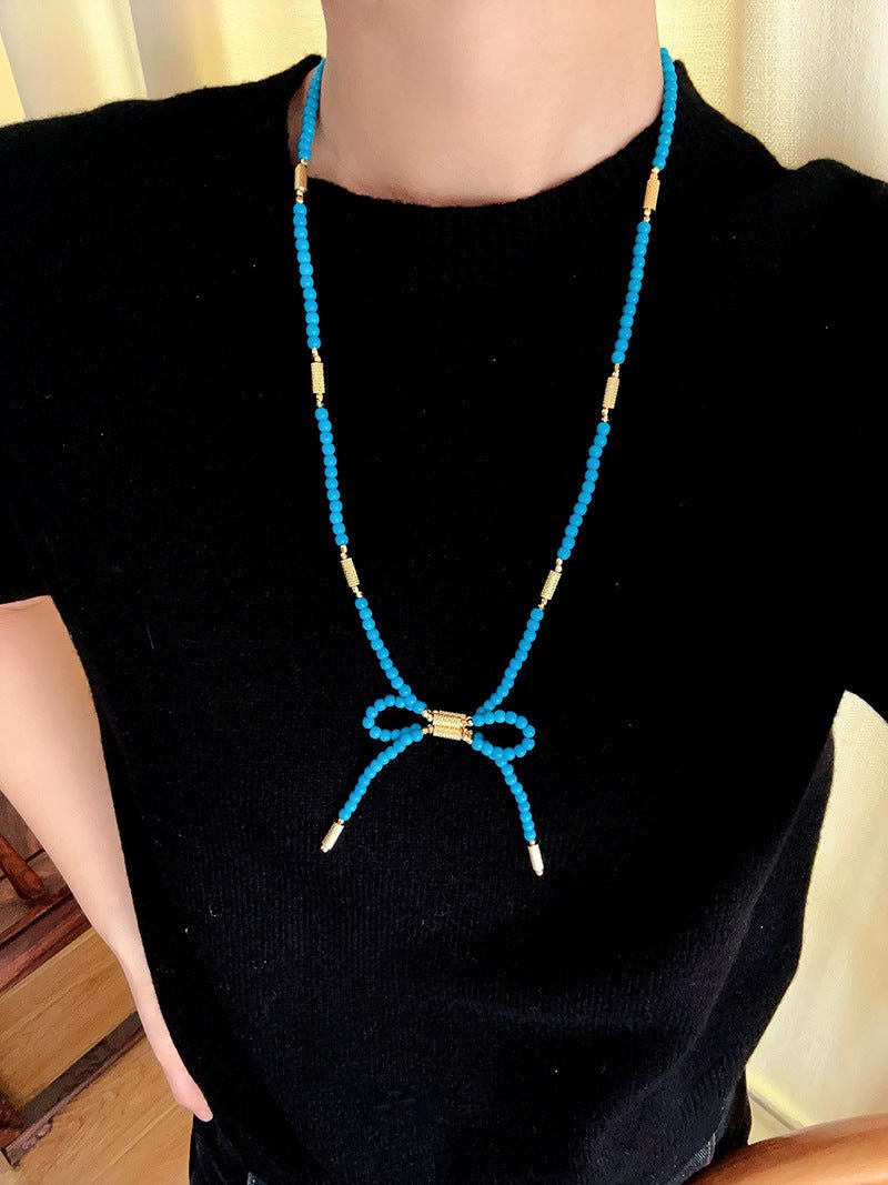 925 Sterling Silver Magnetic Turquoise Convertible Necklace & Bracelet - floysun