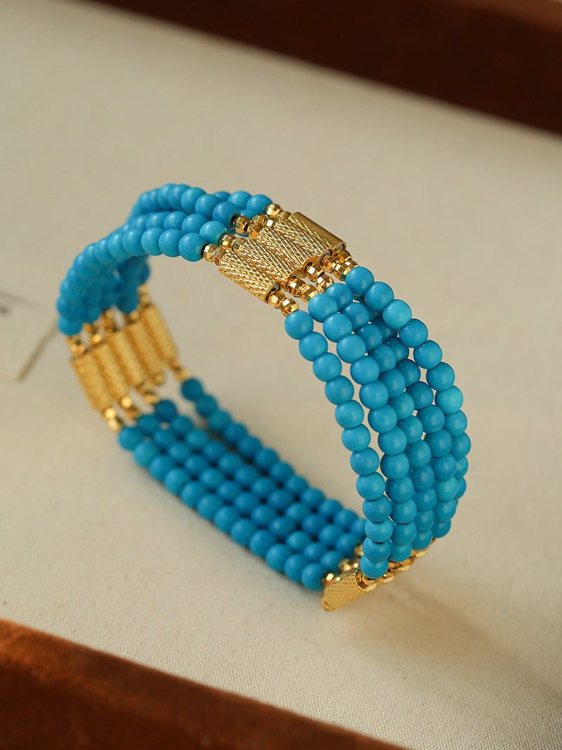 925 Sterling Silver Magnetic Turquoise Convertible Necklace & Bracelet - floysun