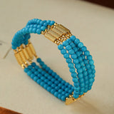 925 Sterling Silver Magnetic Turquoise Convertible Necklace & Bracelet - floysun