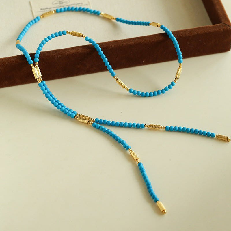 925 Sterling Silver Magnetic Turquoise Convertible Necklace & Bracelet - floysun
