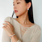 925 Sterling Silver Oval Turquoise Earrings - floysun