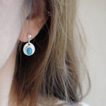 925 Sterling Silver Oval Turquoise Earrings - floysun