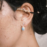 925 Sterling Silver Oval Turquoise Earrings - floysun