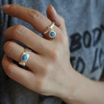 925 Sterling Silver Oval Turquoise Ring - floysun