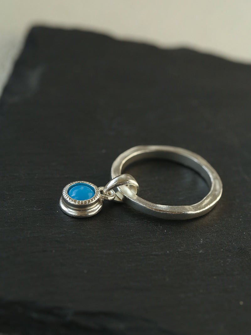 925 Sterling Silver Oval Turquoise Ring - floysun