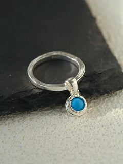 925 Sterling Silver Oval Turquoise Ring - floysun