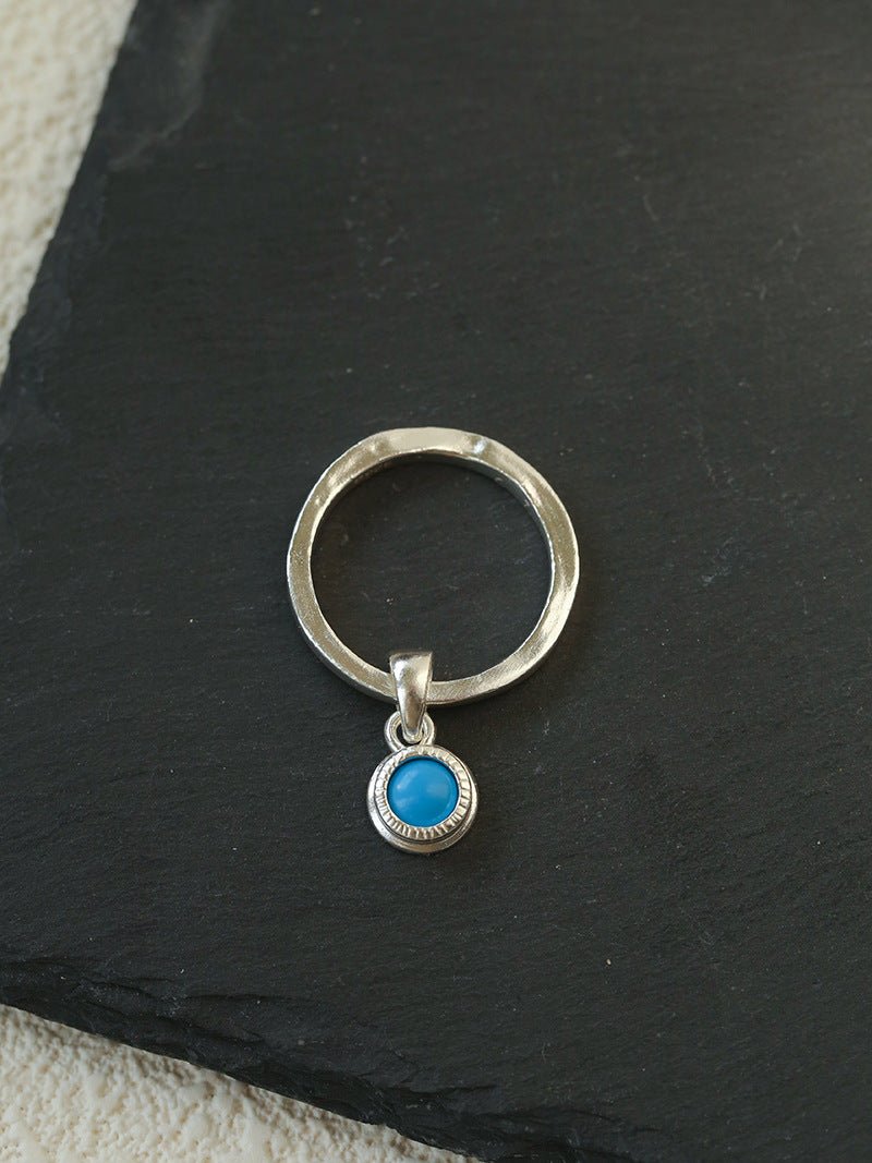 925 Sterling Silver Oval Turquoise Ring - floysun