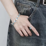 925 Sterling Silver Oval Turquoise Ring - floysun