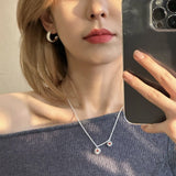 925 Sterling Silver Red Agate Flower Necklace - floysun