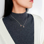 925 Sterling Silver Red Agate Flower Necklace - floysun