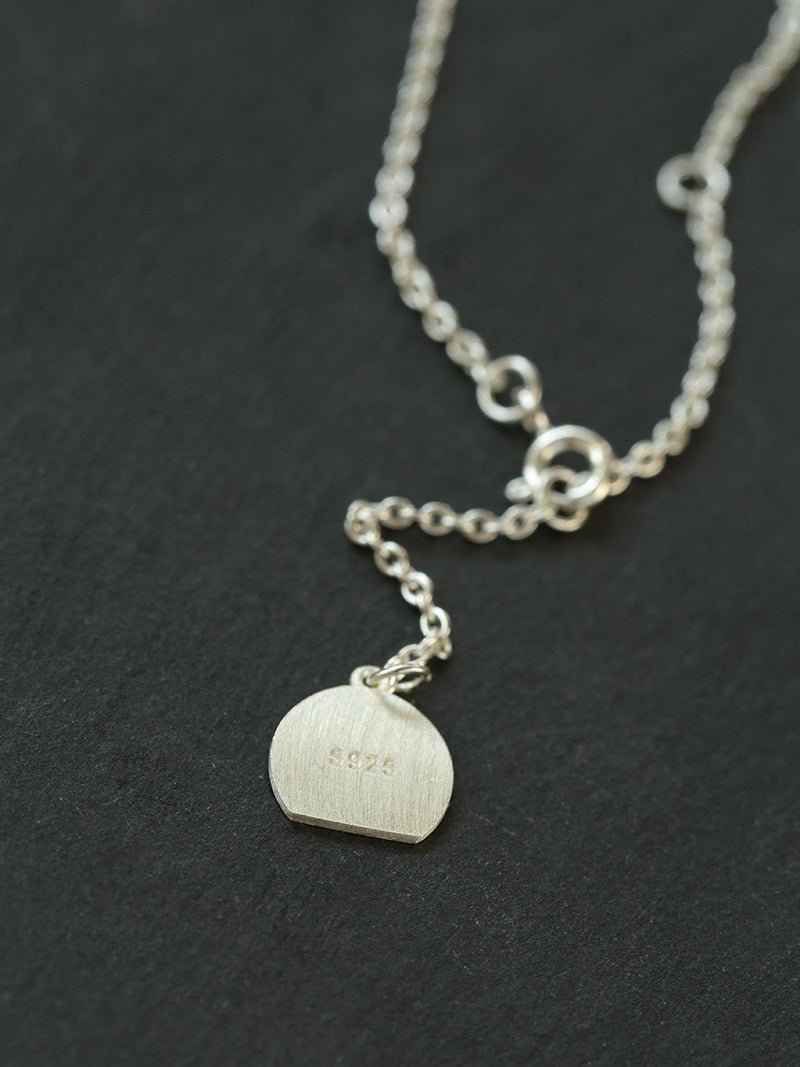 925 Sterling Silver Red Agate Flower Necklace - floysun