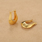 925 Sterling Silver Sculptural Vase-Shaped Hoop Earrings - floysun