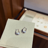 925 Sterling Silver Sculptural Vase-Shaped Hoop Earrings - floysun