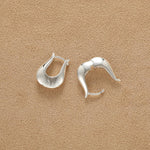 925 Sterling Silver Sculptural Vase-Shaped Hoop Earrings - floysun