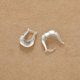 925 Sterling Silver Sculptural Vase-Shaped Hoop Earrings - floysun