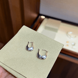 925 Sterling Silver Sculptural Vase-Shaped Hoop Earrings - floysun