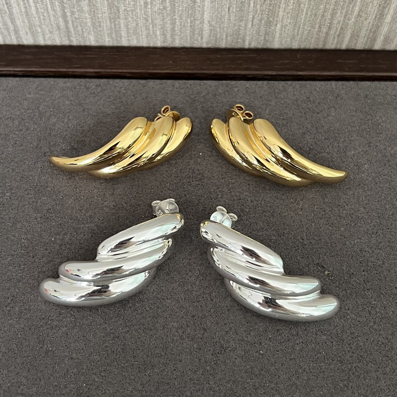 925 Sterling Silver Silhouette Line Earrings - floysun