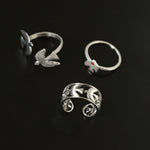 925 Sterling Silver Single Flying Bird Ring - floysun