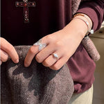 925 Sterling Silver Single Flying Bird Ring - floysun