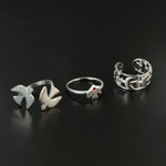 925 Sterling Silver Single Flying Bird Ring - floysun