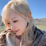 925 Sterling Silver Turquoise Eye Tassel Earrings - floysun