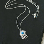 925 Sterling Silver Turquoise Eye Tassel Necklace - floysun