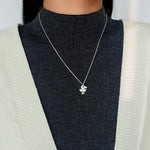 925 Sterling Silver Turquoise Eye Tassel Necklace - floysun