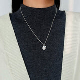 925 Sterling Silver Turquoise Eye Tassel Necklace - floysun