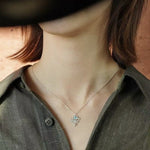 925 Sterling Silver Turquoise Eye Tassel Necklace - floysun