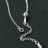 925 Sterling Silver Turquoise Eye Tassel Necklace - floysun