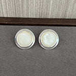 925 Sterling Silver White Mother of Pearl Stud Earrings - floysun