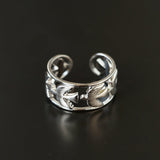 925 Sterling Silver Wide Multi Bird Open Ring - floysun