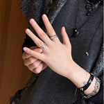 925 Sterling Silver Wide Multi Bird Open Ring - floysun